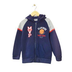 Victory League Hoodie Sweatshirt Navy Blue Full Zip MVP Slam Dunk Baskeball